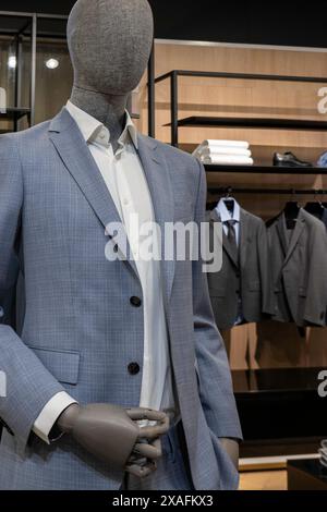 Menswear in Macy's Flagship Department Store, Herald Square, New York City, USA  2024 Stock Photo