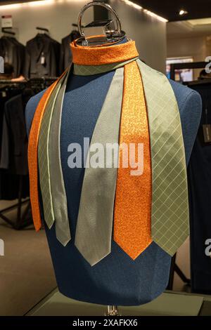 Menswear in Macy's Flagship Department Store, Herald Square, New York City, USA  2024 Stock Photo