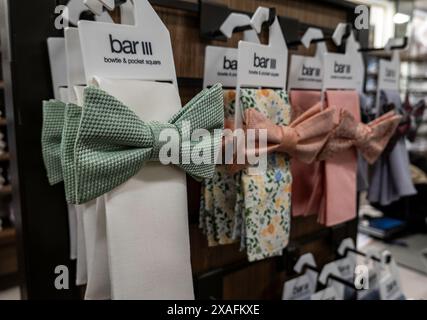 Menswear in Macy's Flagship Department Store, Herald Square, New York City, USA  2024 Stock Photo