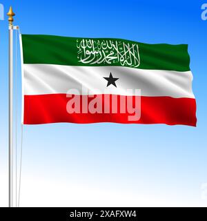 Somaliland national waving flag, african country, vector illustration Stock Vector