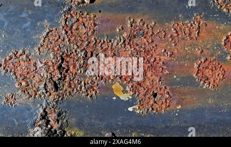 Metallic surface corroded by rust Stock Photo