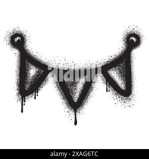 flag graffiti with spray paint Stock Vector