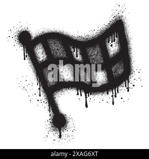 flag graffiti with spray paint Stock Vector