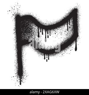 flag graffiti with spray paint Stock Vector