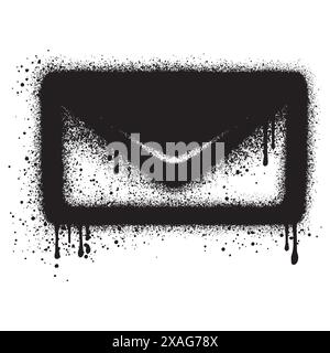 Spray Painted Graffiti mail icon Sprayed isolated with a white background. Stock Vector