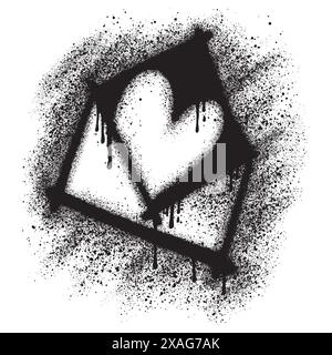 Spray Painted Graffiti mail icon Sprayed isolated with a white background. Stock Vector