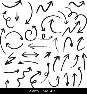 Hand-Drawn Arrow Set Stock Vector