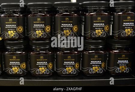 A Manuka honey shop in Auckland, New Zealand. Stock Photo