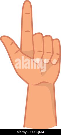 Left Hand Up Vector pointing finger with left handed Stock Vector Image & Art - Alamy