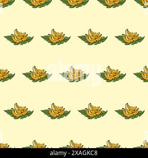 Banana Seamless Pattern Suitable for your textile design Stock Vector