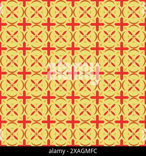 azulejo floor tiles. Abstract geometric background. Vector illustration, seamless mediterranean pattern. Portuguese floor tiles azulejo design. Floor Stock Vector