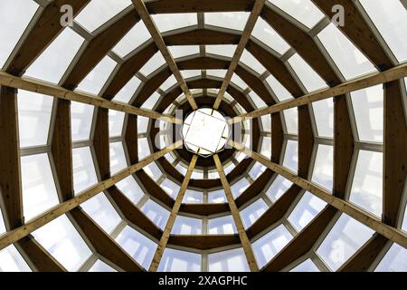 Detail of decorative wooden vault, ceiling Stock Photo