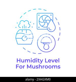 Humidity level blue gradient concept icon Stock Vector