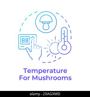 Temperature control blue gradient concept icon Stock Vector
