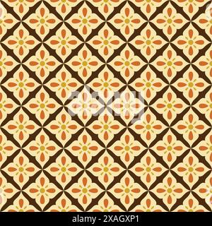 Abstract seamless ornamental watercolor paint vector pattern for fabric, tile pattern Stock Vector