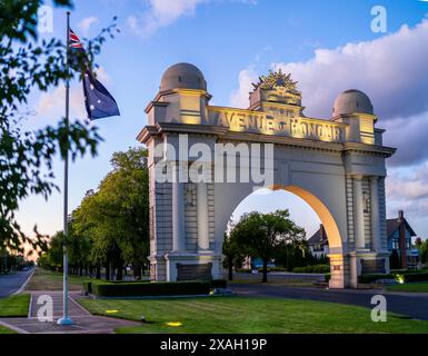 Arch of Victory and Avenue of Honour, Ballarat, Victoria Stock Photo