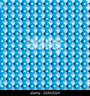 Abstract Geometric Pattern. Vector Illustration With Blue Color Combination Stock Vector