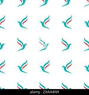 Abstract Bird Pattern, Bird Simple Background. wallpaper bird vector Stock Vector