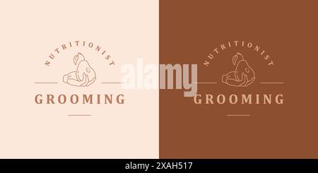 Human hand with ripe pear silhouette linear vector illustration. Hand holding fresh apple agricultural industry outline style. Good for nutritionist l Stock Vector
