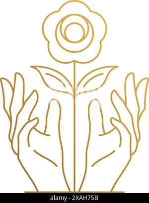flower icon linear thin line icon graphics set black and white Stock ...
