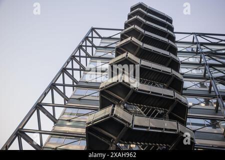 Metal staircase of Broadgate Exchange House in London, UK Stock Photo