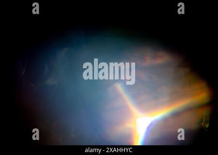 abstract fluorescent, magic background, Multicolored bright highlights. for overlay to create a festive, vibrant effect Stock Photo