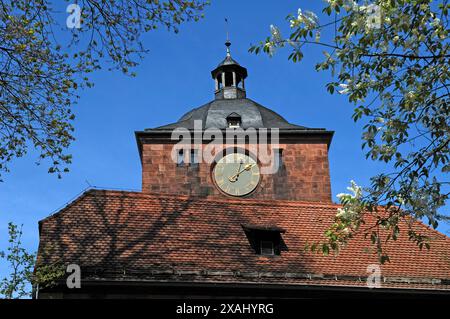 Gate tower, 1541, also called clock tower from Heidelberg Castle (destroyed in 1689), castle courtyard, Heidelberg, Baden-Wuerttemberg, Germany Stock Photo