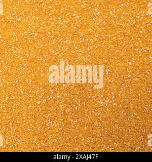 Bright yellow corn grits, closeup Stock Photo