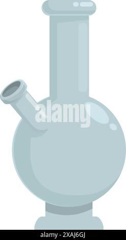 Clear glass vase with a black top Stock Vector