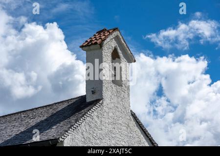 Austria, Serfaus-Fiss-Ladis, Serfaus, Chapel of St. Sebastian, Rochus. Stock Photo