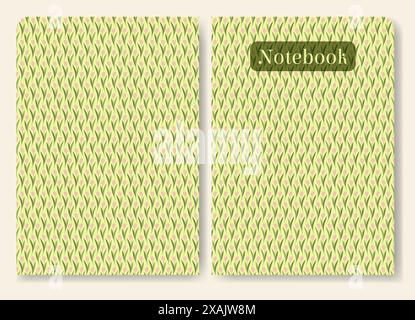 Artistic notebook cover template with flourish elements. Aesthetic worksheet with colorful spring pattern. Vector template school timetable for studen Stock Vector