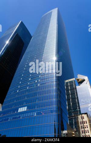 Fascinating skyscrapers in ⁦Hudson Yards, Midtown Manhattan⁩⁦, New York City, USA. ⁦Midtown Manhattan⁩⁦ is the central part of the ⁩⁦New York City⁩⁦ a Stock Photo