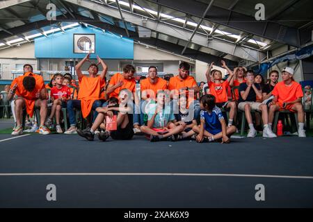 Lagnasco, Italia. 07th June, 2024. Disappunto dei Carota Boys durante il Watch Party Carota Boys Sinner vs Alcaraz a Lagnasco, Italia - Cronaca - Venerd&#xec; 7 Giugno 2024 - ( Photo Alberto Gandolfo/LaPresse ) Carota Boys disappointment during the Watch Party Carota Boys Sinner vs Alcaraz in Lagnasco, Italy - Friday, June 7, 2024 - News - ( Photo Alberto Gandolfo/LaPresse ) Credit: LaPresse/Alamy Live News Stock Photo