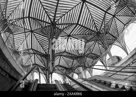 LISBON, PORTUGAL - APRIL 9, 2024: Gare do Oriente or the Lisbon Oriente Station, one of the main Portuguese intermodal transport hubs. Designed by arc Stock Photo