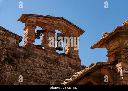 Small chapel San Felice at the city wall of Volterra in the Tuscany, Italy Stock Photo