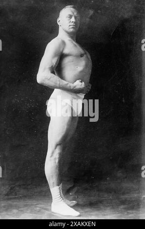 Geo. Lurich, between c1910 and c1915. Shows Georg Lurich (1876-1920), an Estonian Greco-Roman wrestler and strongman of the early 20th century. Stock Photo