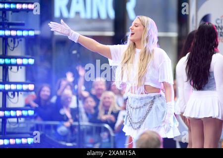 New York, USA. 07th July, 2024. Meghan Trainor performs on NBC's 'Today' Show at Rockefeller Center in New York, NY on June 7, 2024. (Photo by Efren Landaos/Sipa USA) Credit: Sipa USA/Alamy Live News Stock Photo