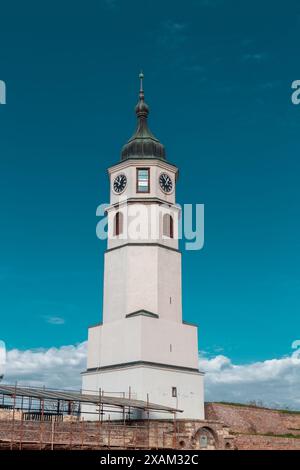 Sahat Kula, the Clock Tower inside the Kalemegdan park in Belgrade, Serbia. Stock Photo