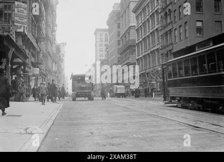 Broadway North from Worth Street Dec. 1913. Stock Photo