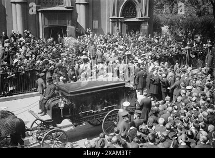 Gaynor funeral, 1913. Shows funeral of William Jay Gaynor (1849-1913), Mayor of New York City. Stock Photo