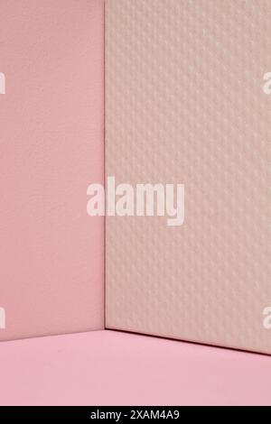 The corner in pink shades Copy space Stock Photo
