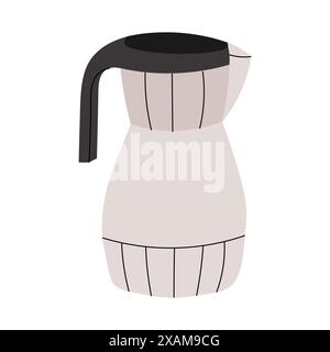 Teapot Vector illustration. Cartoon teapot, jar isolated on white background Stock Vector