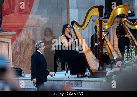 Verona, Italia. 07th June, 2024. Foto Paola Garbuio/LaPresse 07 Giugno 2024, 2024 Verona Arena di Verona La Grande Opera Italiana Patrimonio dell'umanit&#xe0;' Nella foto: Muti Riccardo Credit: LaPresse/Alamy Live News Stock Photo