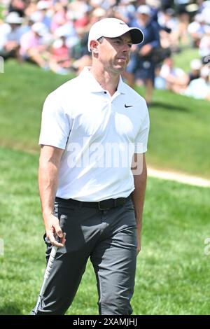 Dublin, Ohio, USA. 7th June, 2024. Rory McIlroy (NIR) on the 9th hole during the second round at the Memorial Tournament in Dublin, Ohio. Brent Clark/Cal Sport Media/Alamy Live News Stock Photo