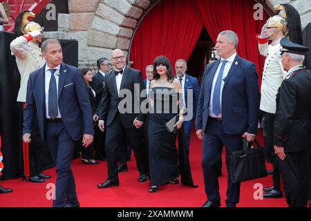 Verona, Italia. 07th June, 2024. Foto Paola Garbuio/LaPresse 07 Giugno 2024, 2024 Verona Arena di Verona La Grande Opera Italiana Patrimonio dell'umanit&#xe0;' Nella foto: Lorenzo Fontana Credit: LaPresse/Alamy Live News Stock Photo