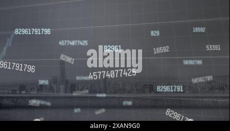 A digital representation of global business, finances, digital interface and connections concept Stock Photo