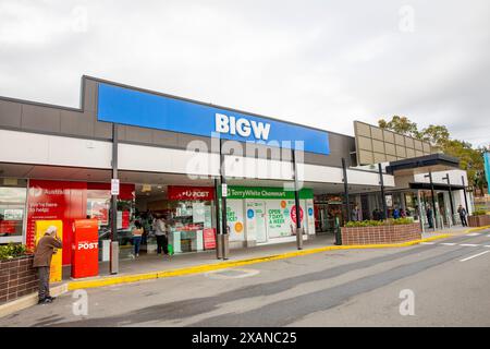 Plumpton marketplace shopping centre mall in Western Sydney with Big W department store and Australia Post Office,NSW,Australia Stock Photo