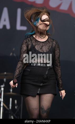 As December Falls  preforming at the Slam dunk festival  2024 ,Hatfield Park ,Hertfordshire ,UK Stock Photo