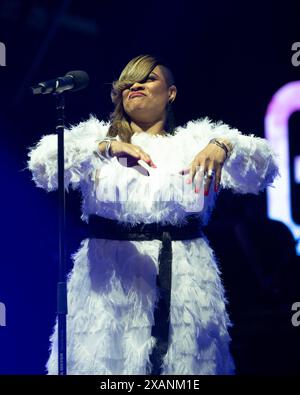 gabrielle Preforming at the  at the In It Together Festival, Margam, Port Talbot Stock Photo