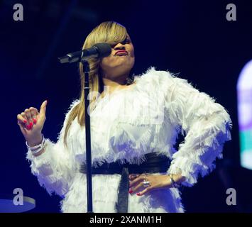 gabrielle Preforming at the  at the In It Together Festival, Margam, Port Talbot Stock Photo